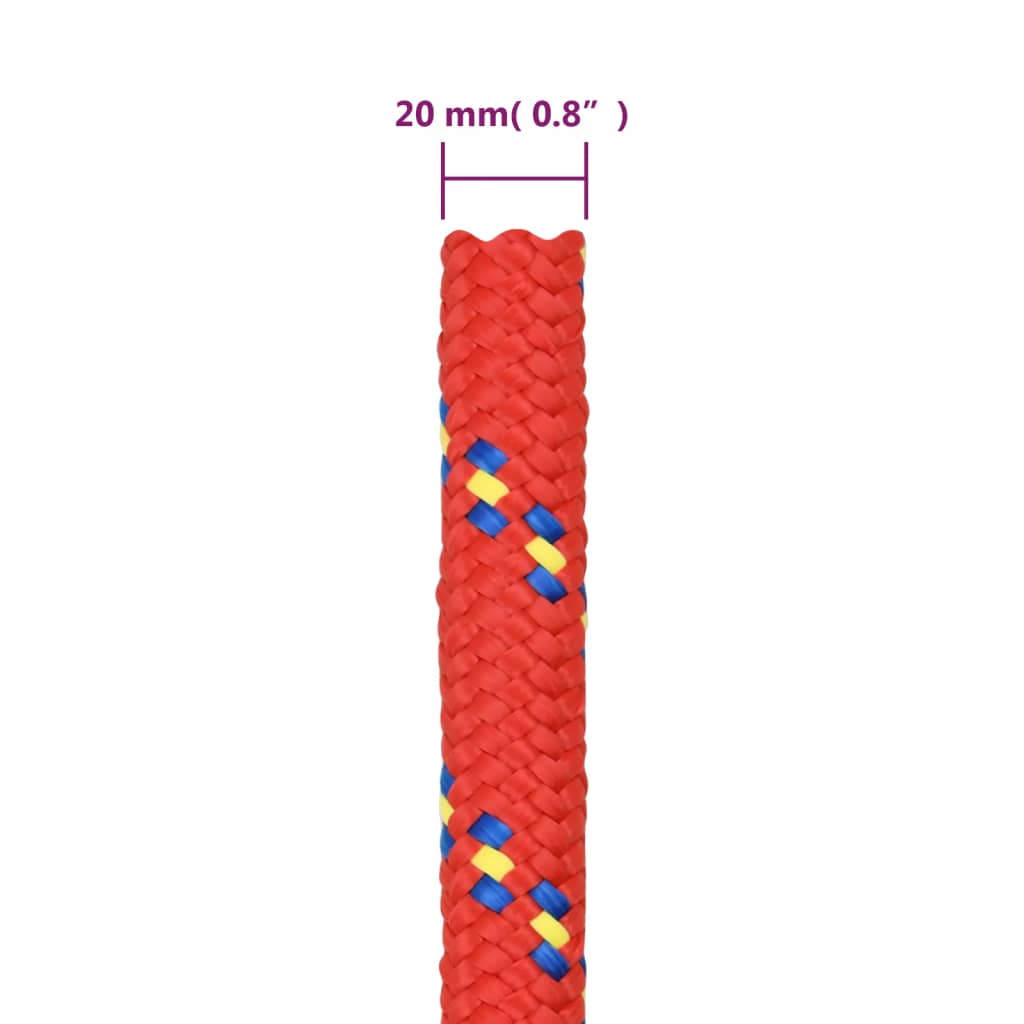 piros polipropilén hajókötél 20 mm 25 m