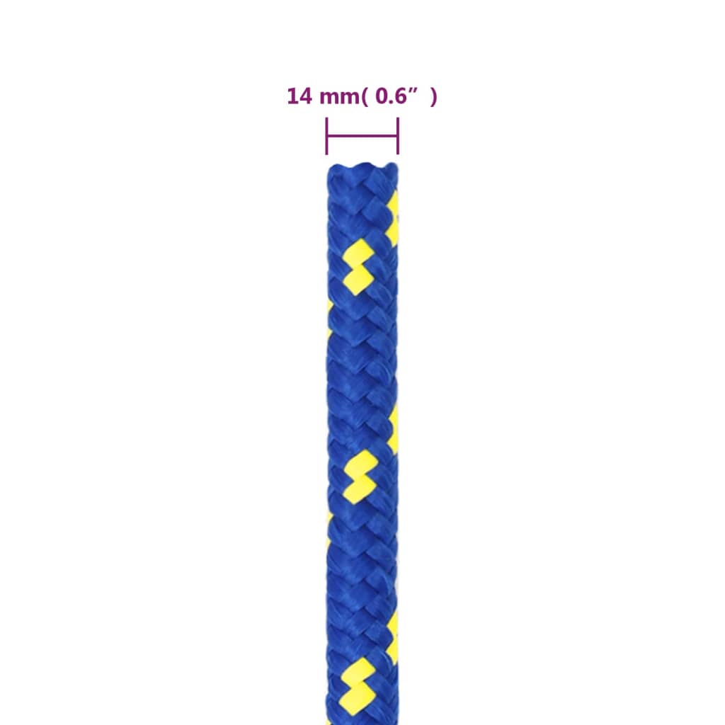 kék polipropilén hajókötél 14 mm 25 m