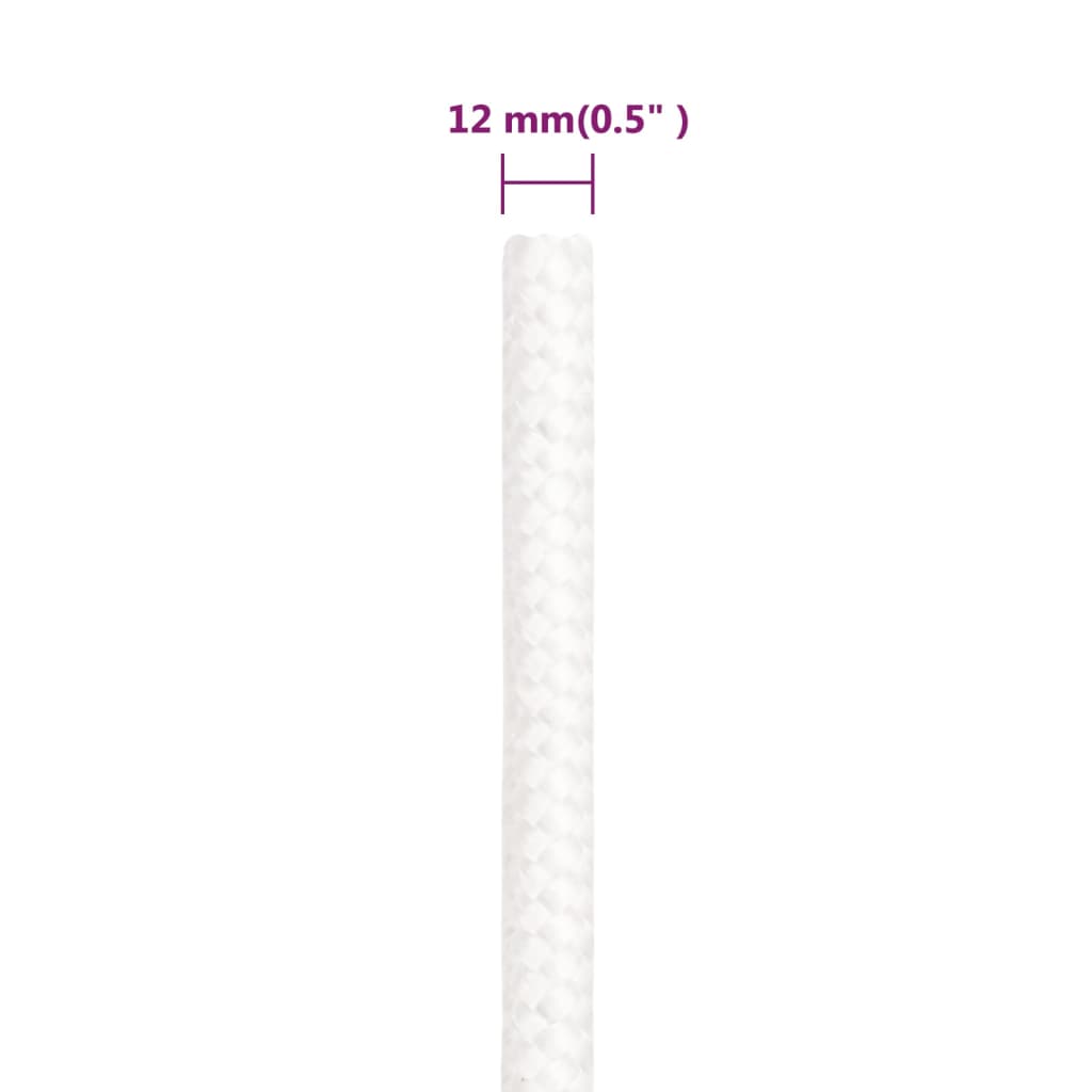teljesen fehér polipropilén hajókötél 12 mm 50 m