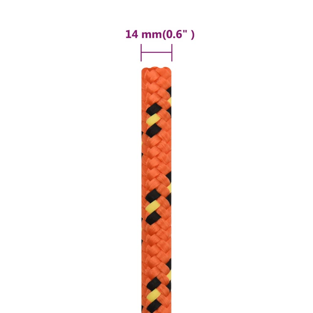 narancssárga polipropilén hajókötél 14 mm 250 m