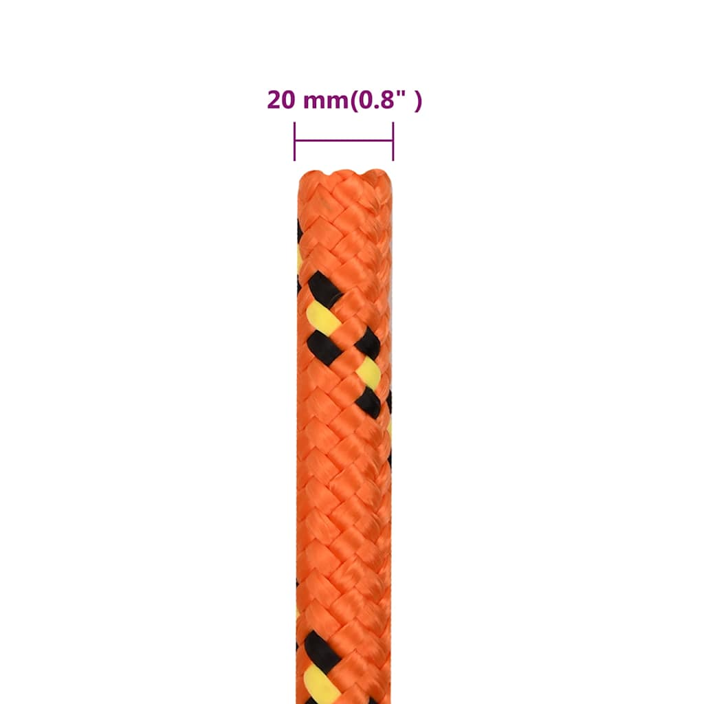 narancssárga polipropilén hajókötél 20 mm 25 m