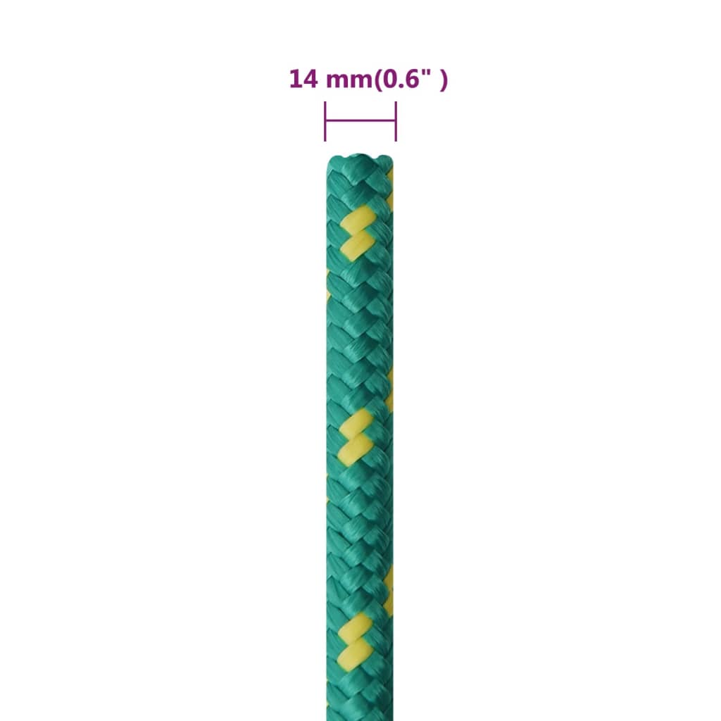 zöld polipropilén hajókötél 14 mm 250 m