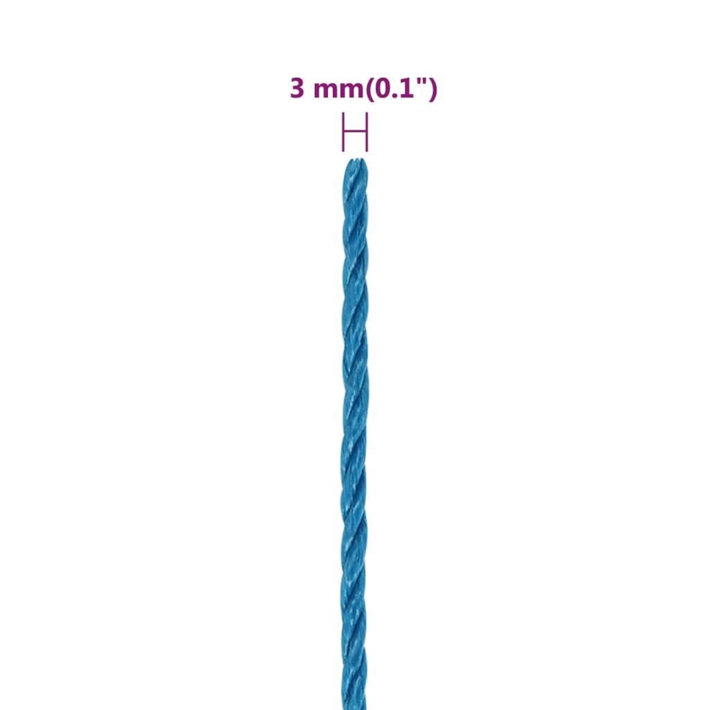 kék polipropilén munkakötél 3 mm 250 m