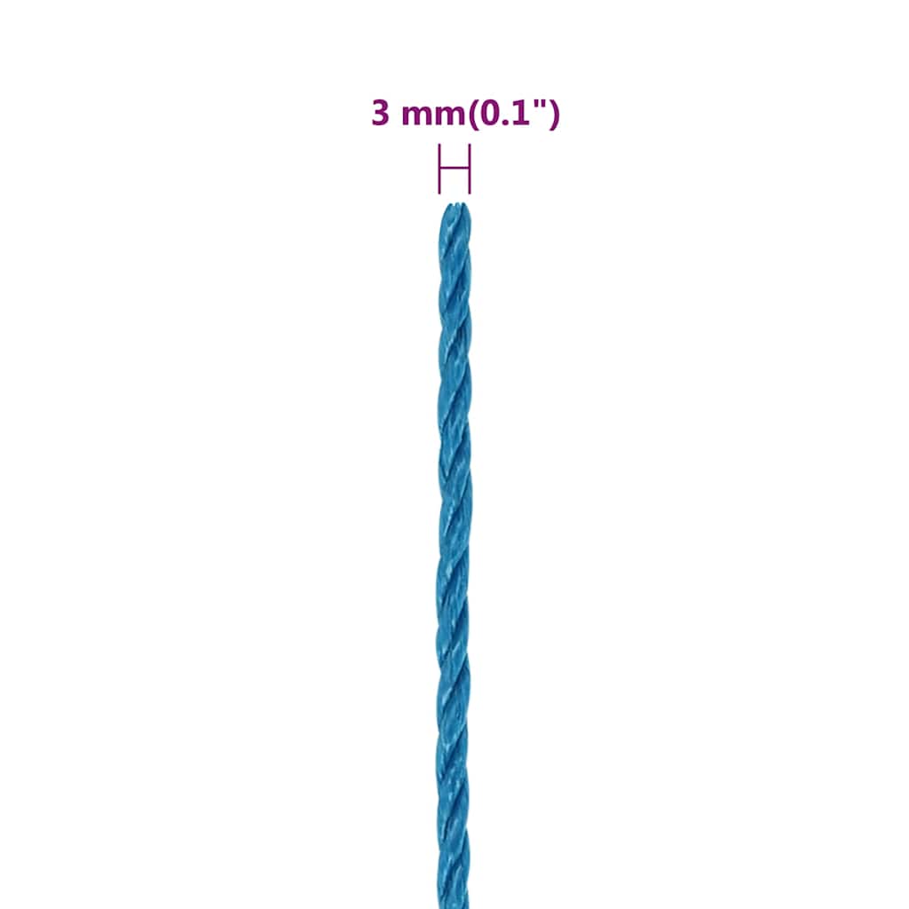 kék polipropilén munkakötél 3 mm 500 m