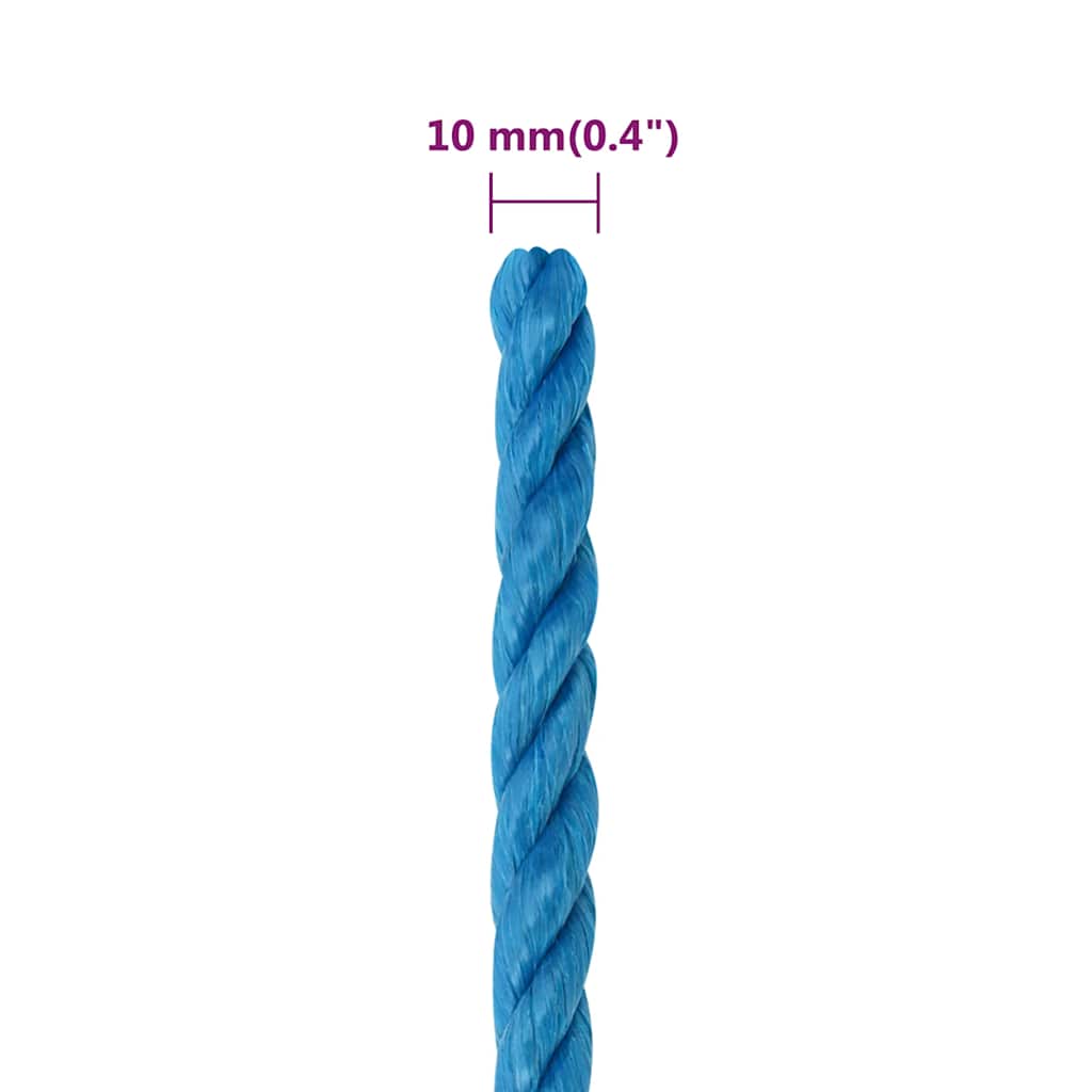 kék polipropilén munkakötél 10 mm 50 m