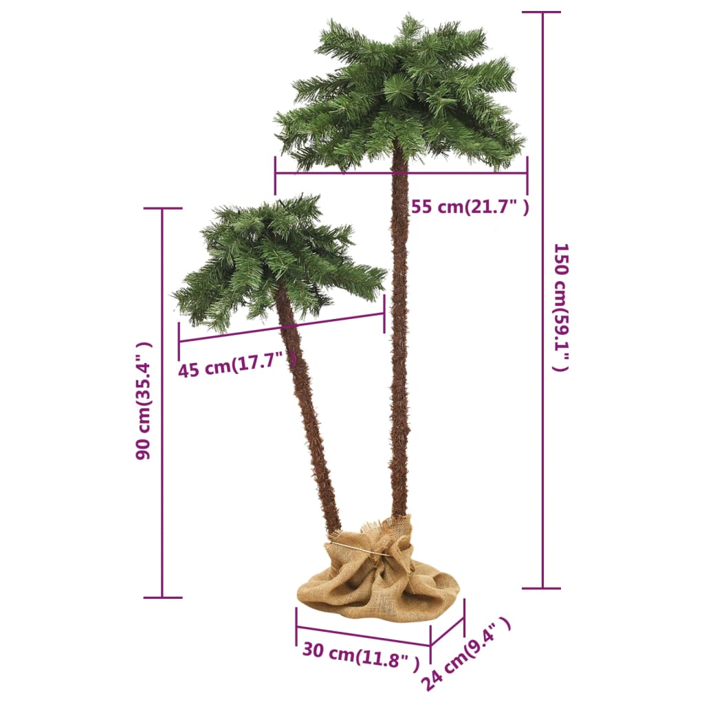 karácsonyfa LED-ekkel 90 cm és 150 cm