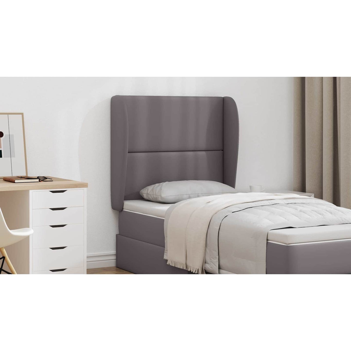 Fejtámla Fül Homályos Szürke 80 x 23 x 6 cm PVC