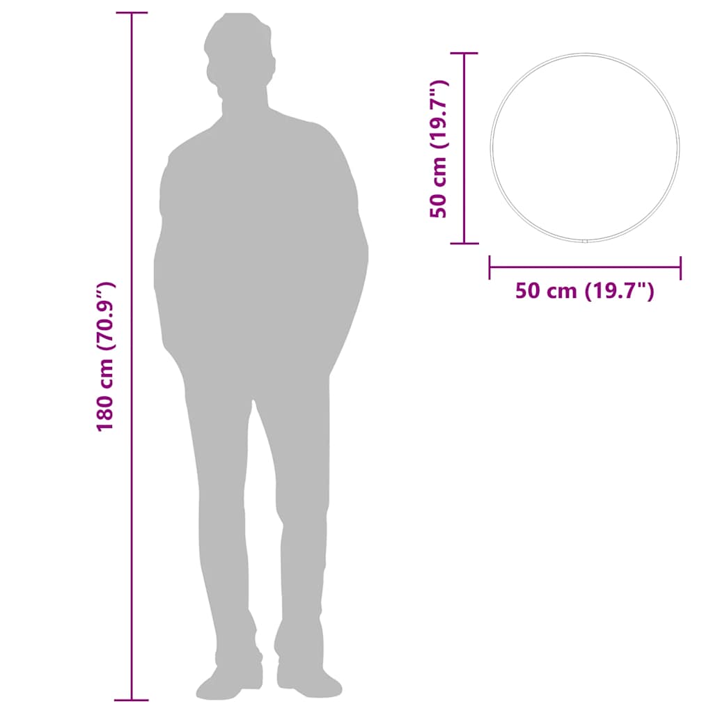 arany falitükör Ø 50 cm Kerek
