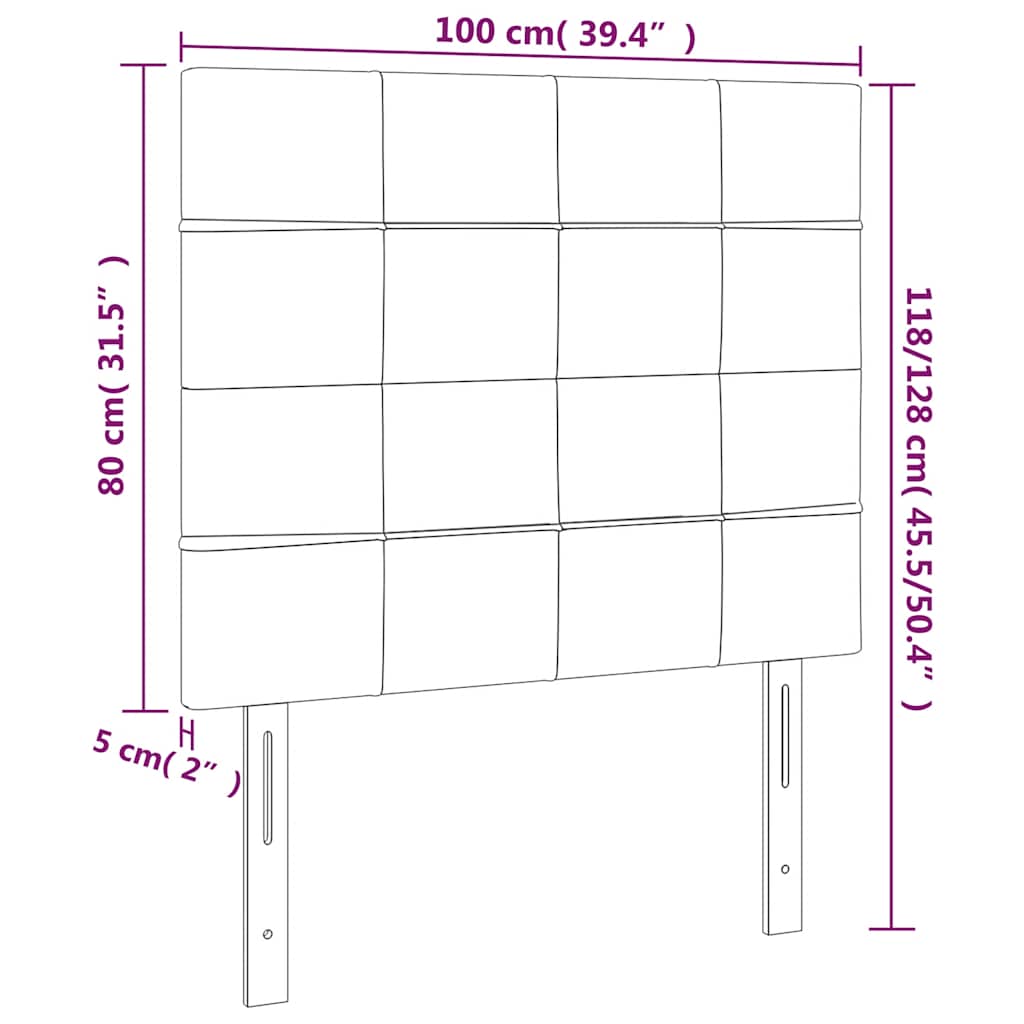 sötétzöld bársony fejtámla 100 x 5 x 118/128 cm