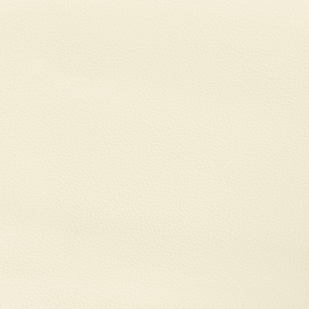 krémszínű műbőr ágykeret fejtámlával 140 x 200 cm