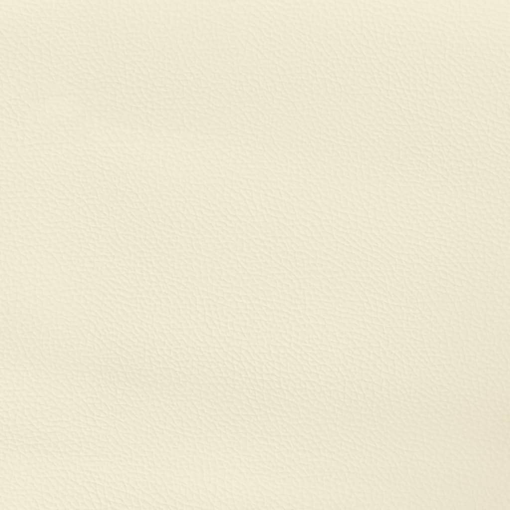 krémszínű műbőr ágykeret fejtámlával 120 x 200 cm