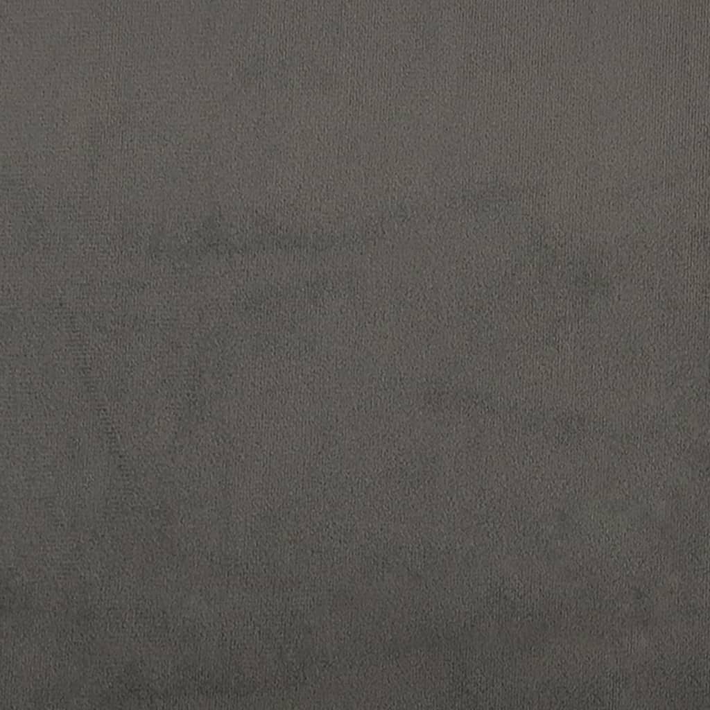 sötétszürke bársony ágykeret matrac nélkül 80x200 cm