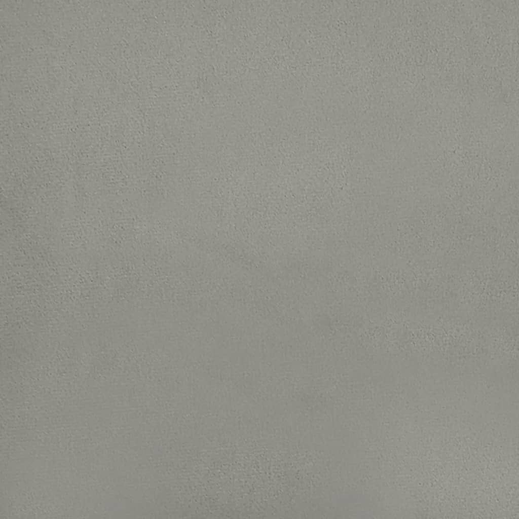 világosszürke bársony ágykeret matrac nélkül 160 x 200 cm