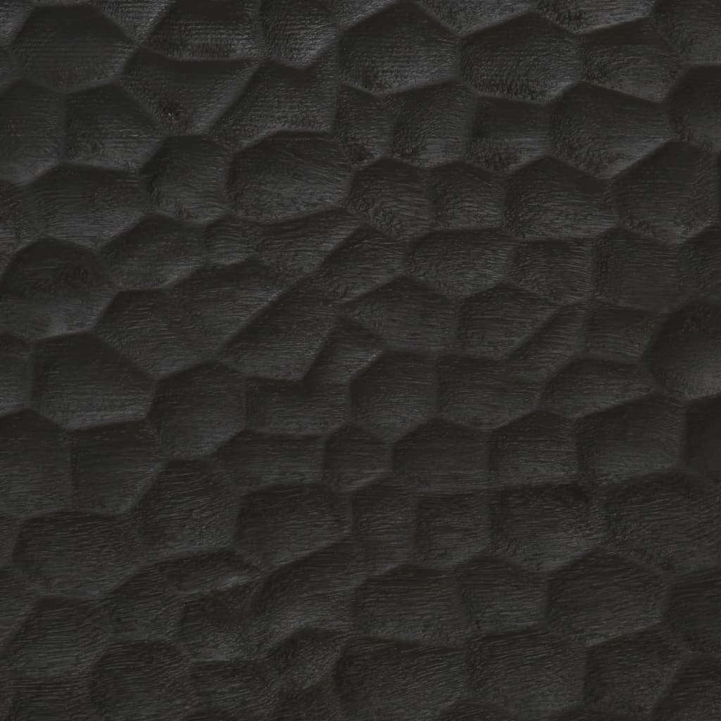 fekete tömör mangófa dohányzóasztal 80 x 54 x 40 cm