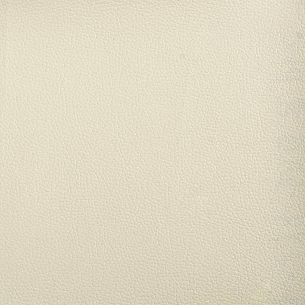 krémszínű kihúzható műbőr heverő fiókkal 90 x 200 cm