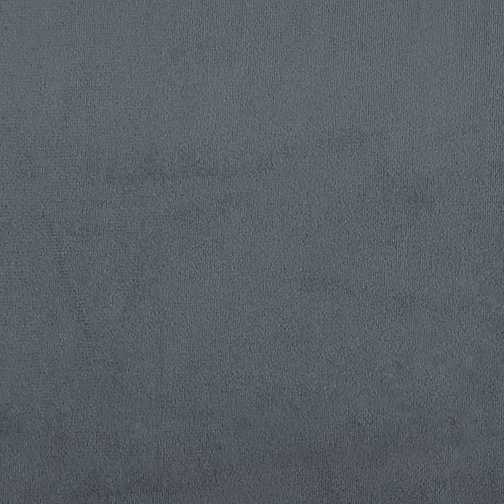 sötétszürke kihúzható bársony heverő fiókkal 100 x 200 cm