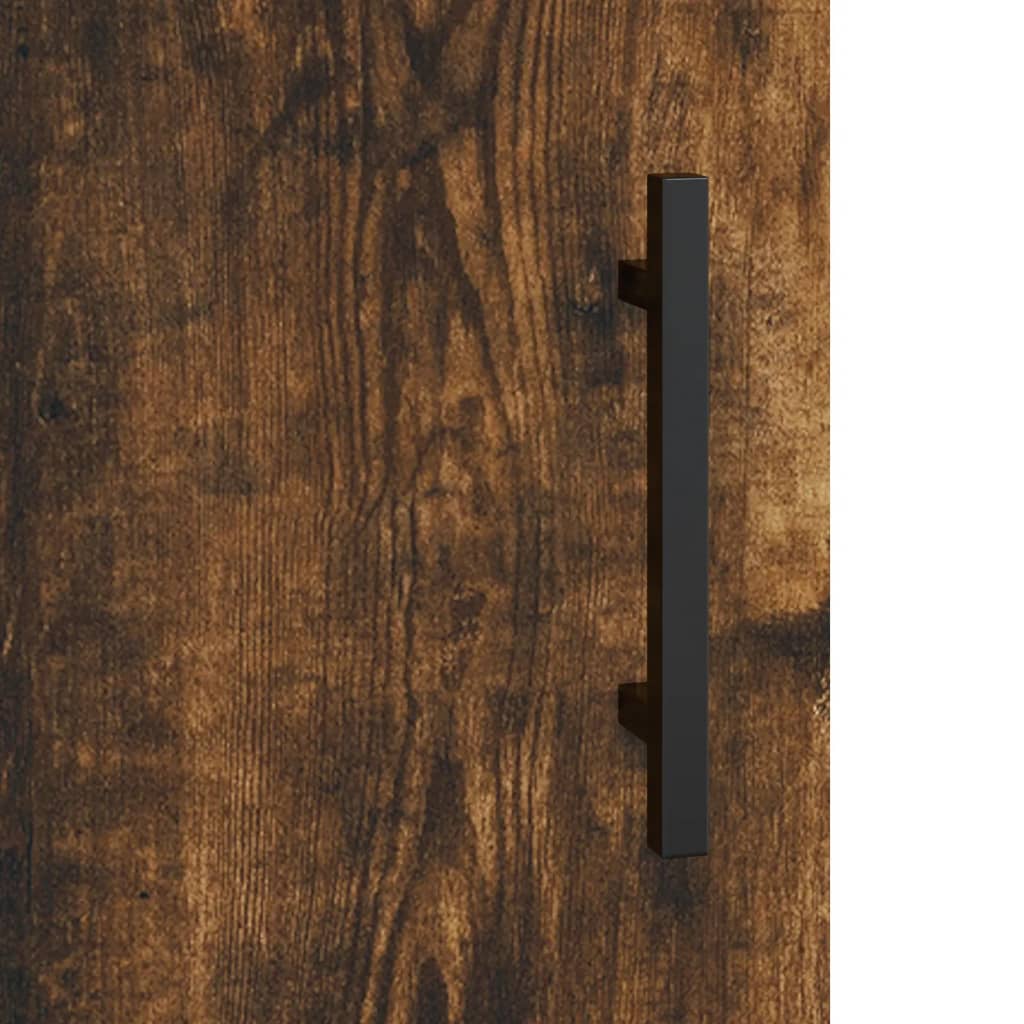 füstös tölgy színű szerelt fa magasszekrény 69,5 x 34 x 180 cm