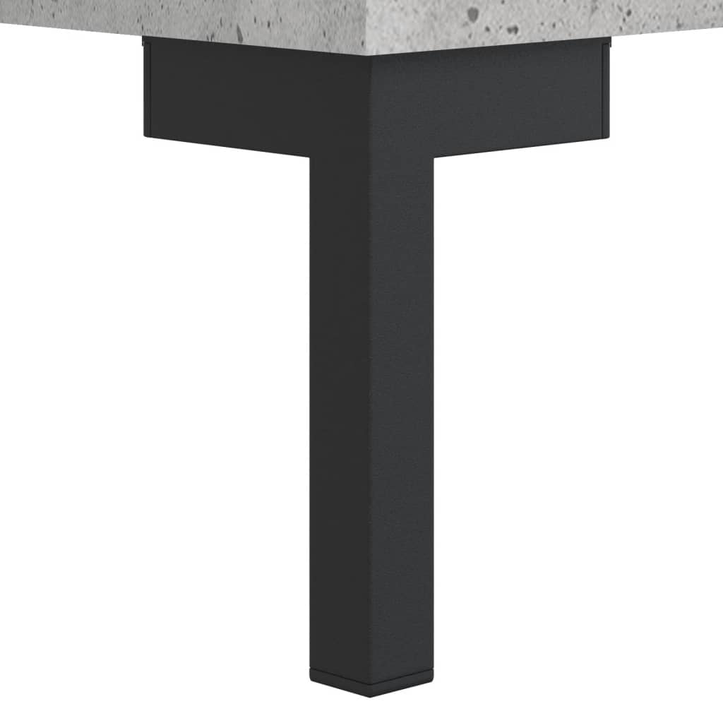 betonszürke szerelt fa magasszekrény 34,5x34x180 cm