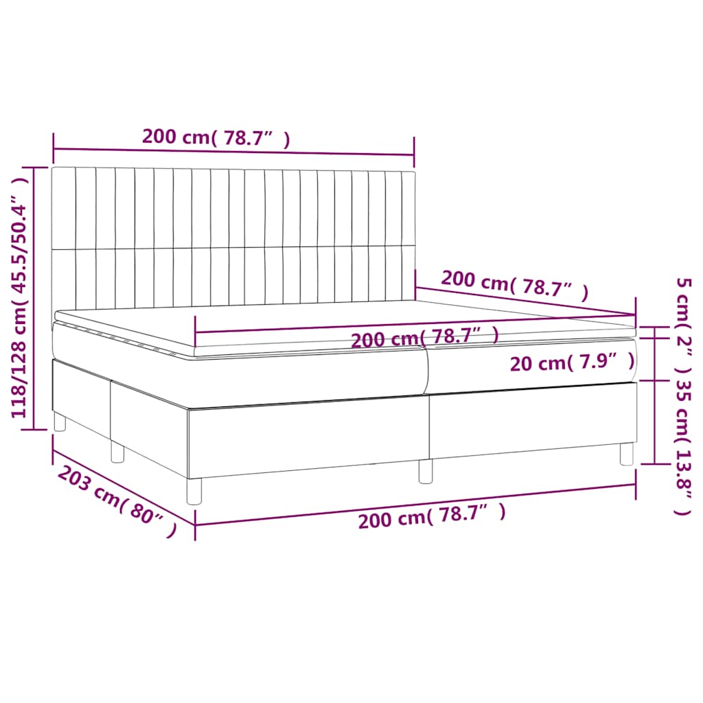 sötétzöld bársony rugós ágy matraccal 200x200 cm