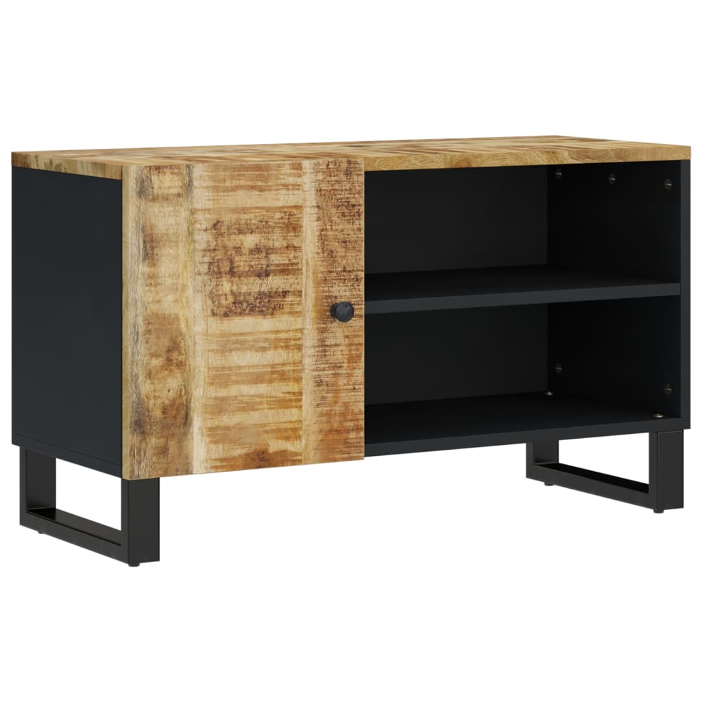 tömör mangó- és szerelt fa TV-szekrény 80 x 33 x 46 cm