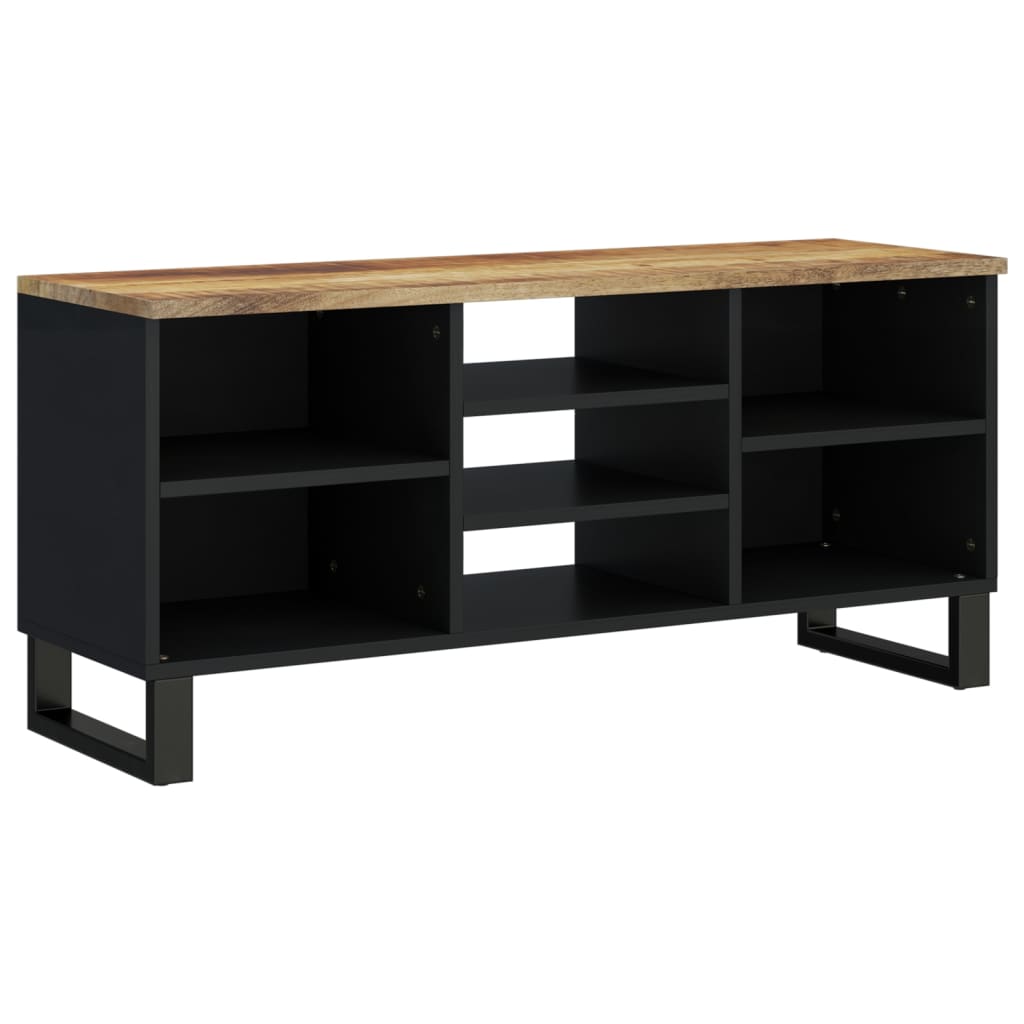 tömör mangó- és szerelt fa TV-szekrény 100 x 33 x 46 cm