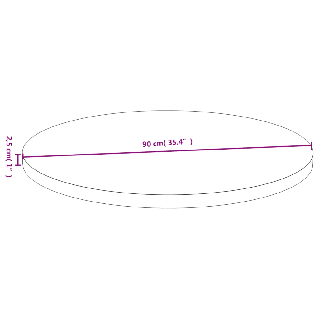 bambusz asztallap Ø90 x 2,5 cm