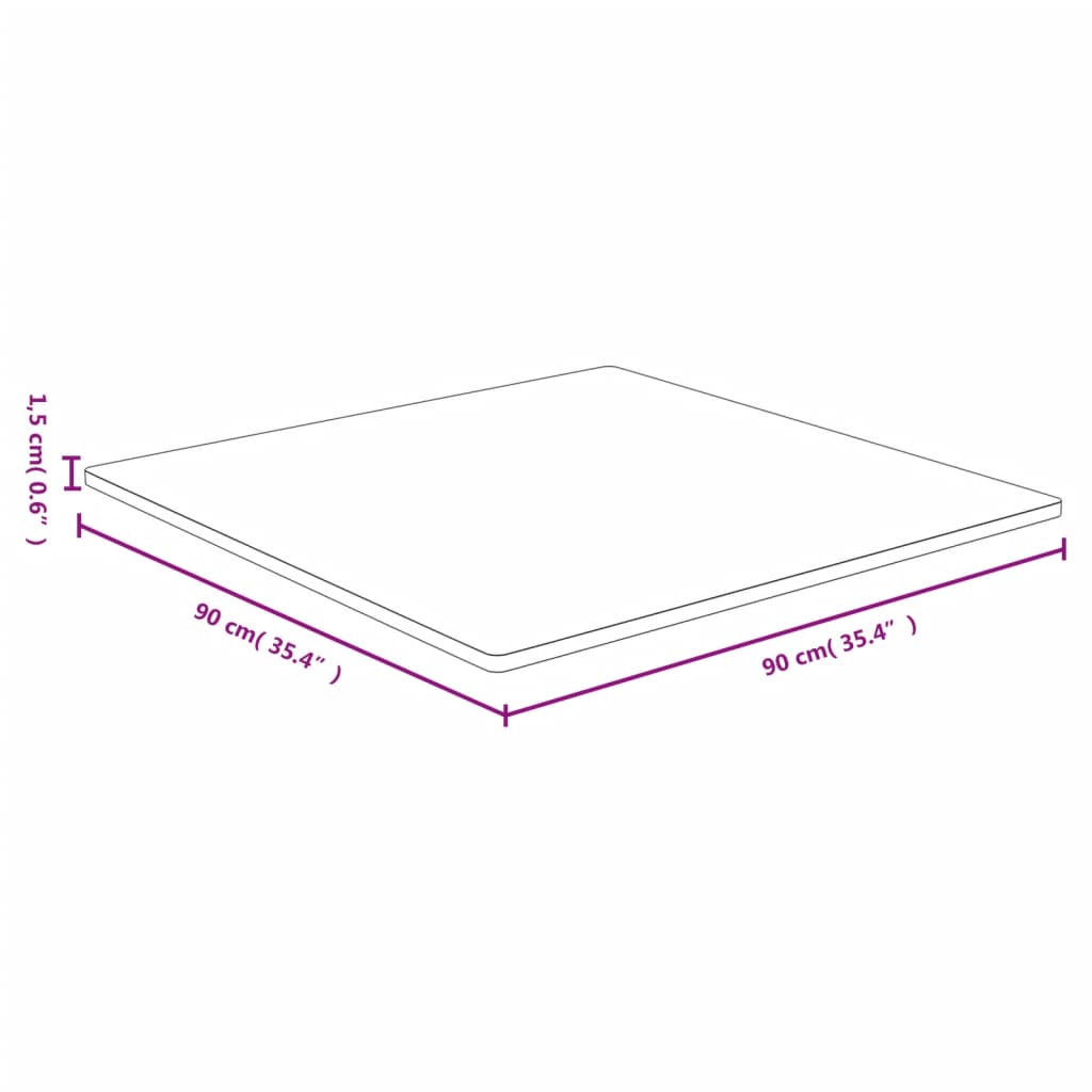 bambusz asztallap 90 x 90 x 1,5 cm