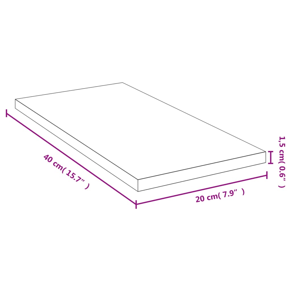 bambusz fali polc 40x20x1,5 cm