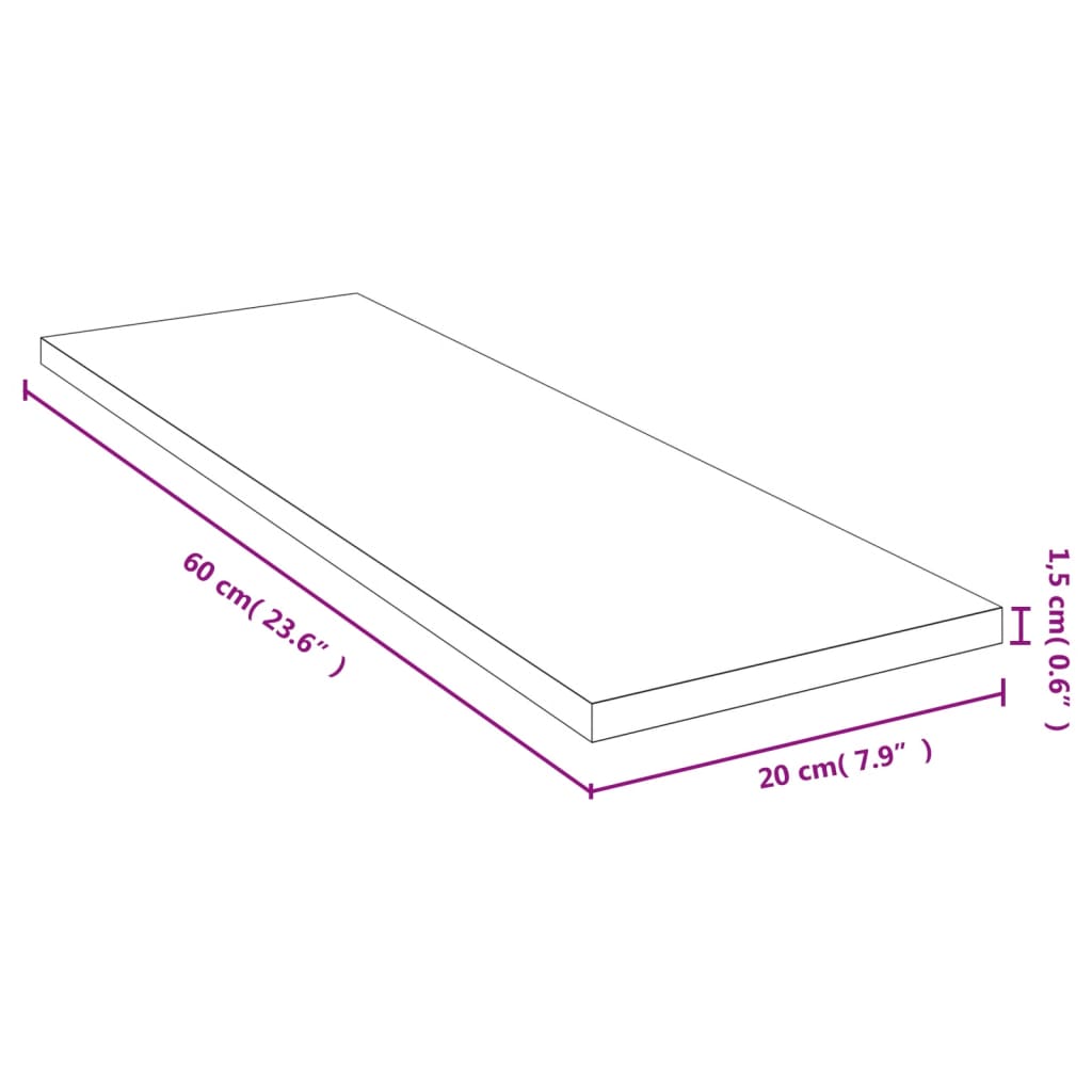bambusz fali polc 60x20x1,5 cm