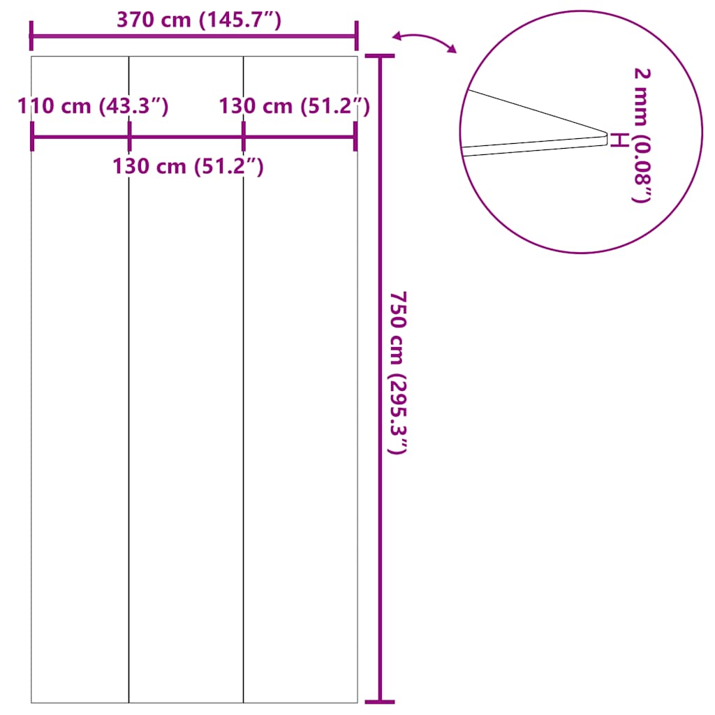 világosszürke poliészter geotextília medencealátét 750 x 370 cm