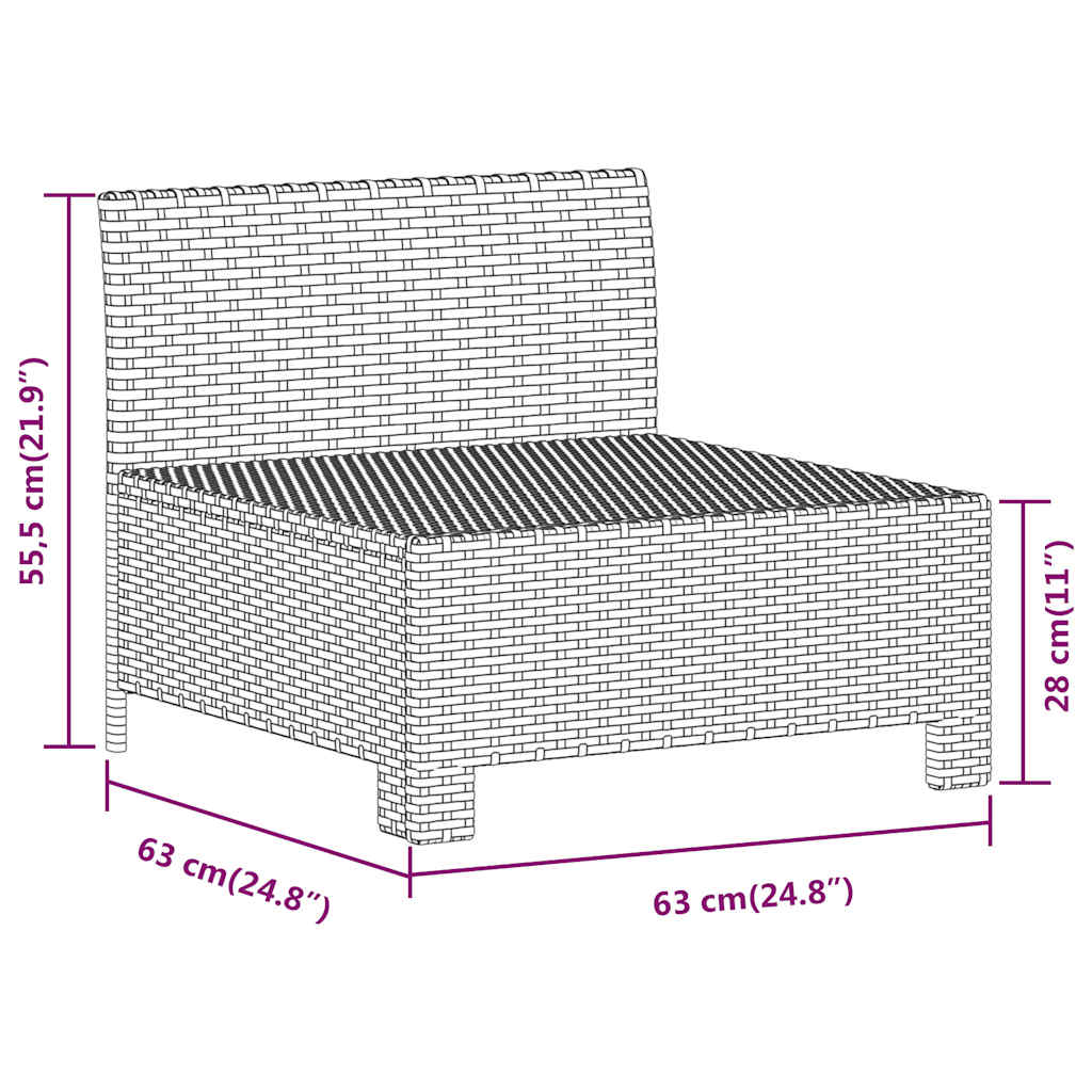 5 részes szürke polyrattan kerti ülőgarnitúra párnákkal