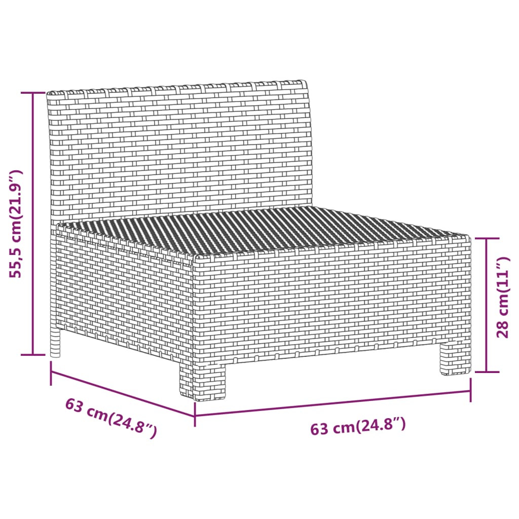6 részes szürke polyrattan kerti ülőgarnitúra párnákkal