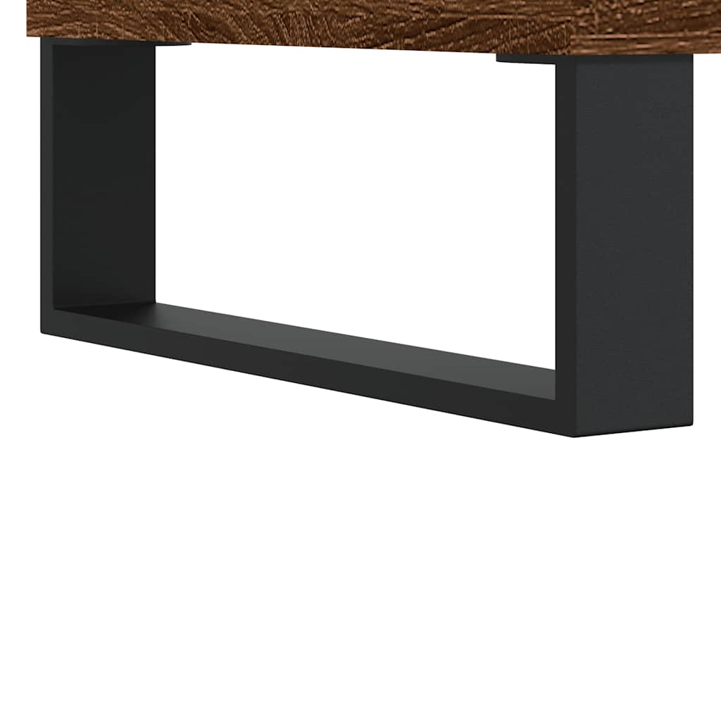 barna tölgyszínű szerelt fa mosdószekrény 80 x 33 x 60 cm