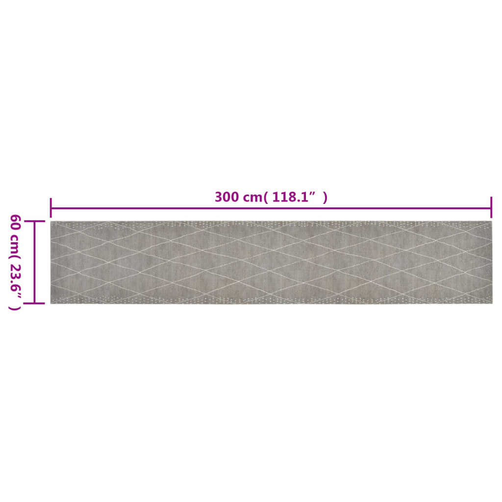 mosható rombuszmintás bársony konyhaszőnyeg 60x300 cm