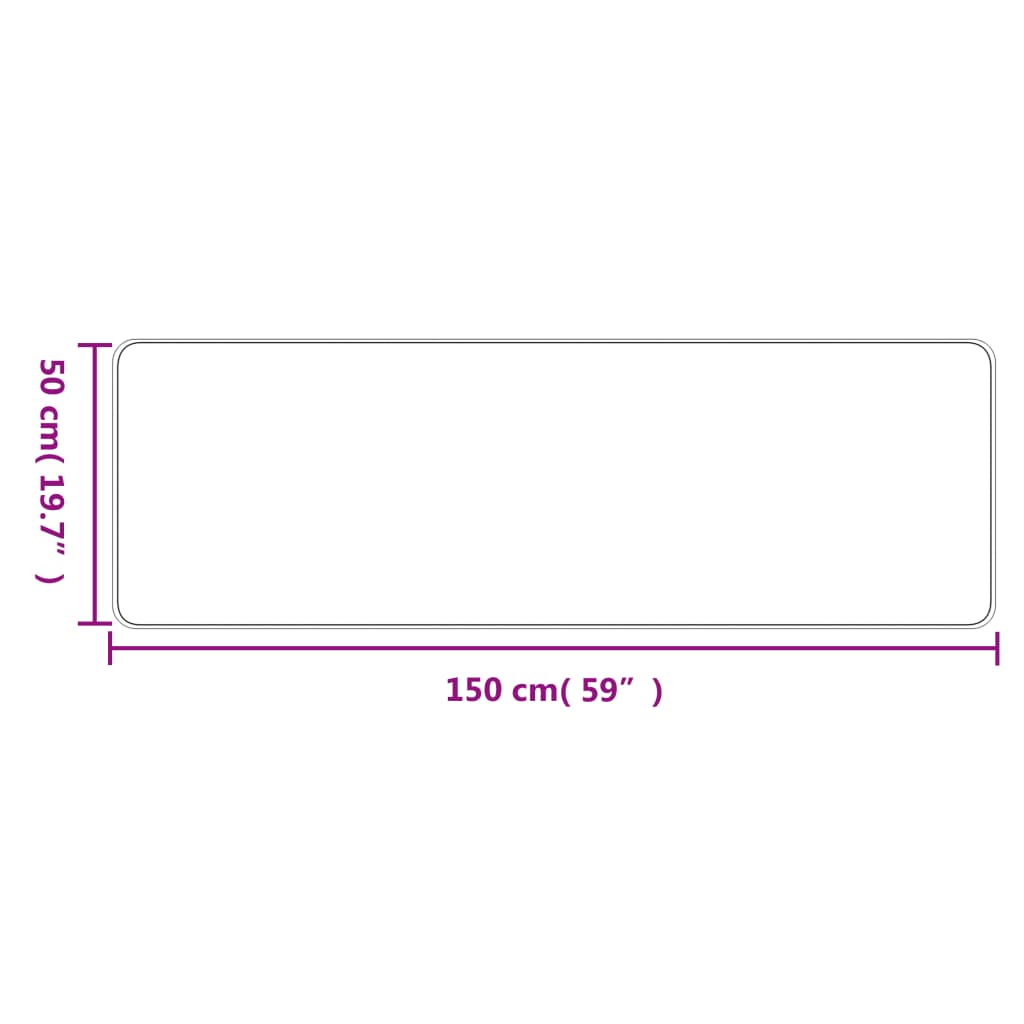 antracitszürke szizálhatású futószőnyeg 50 x 150 cm