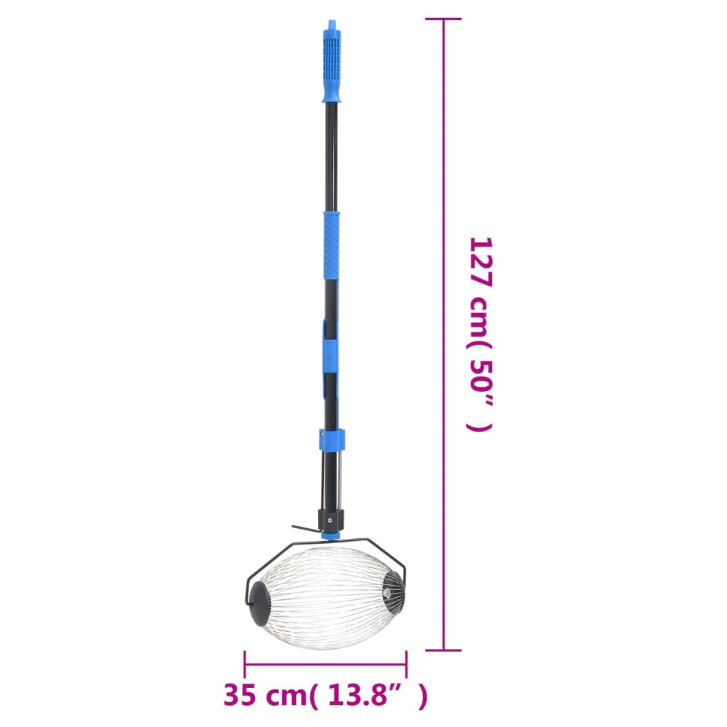 kék acél diófelszedő 127 cm