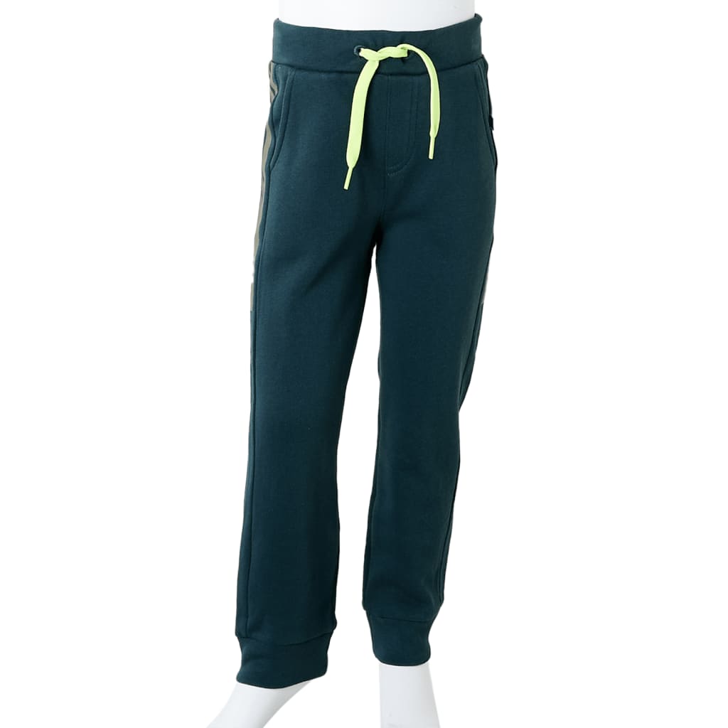 Gyerek melegítőnadrág húzózsinórral Moss Green 92