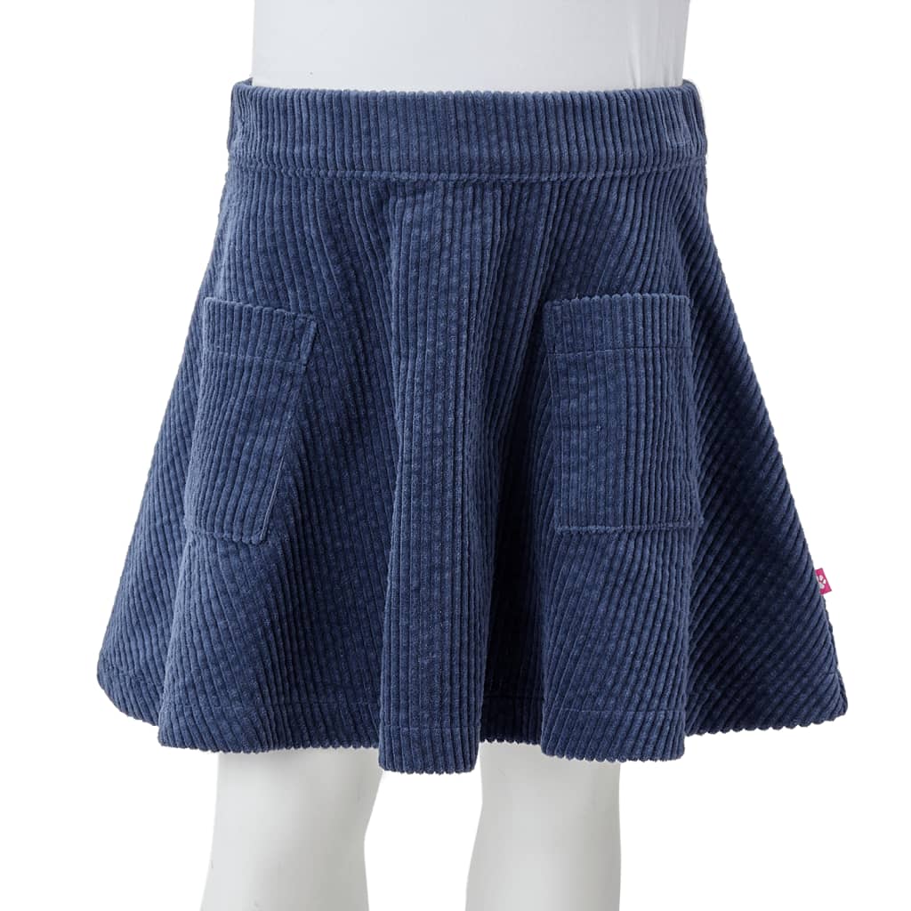 Gyerek szoknya zsebekkel Corduroy Navy 92