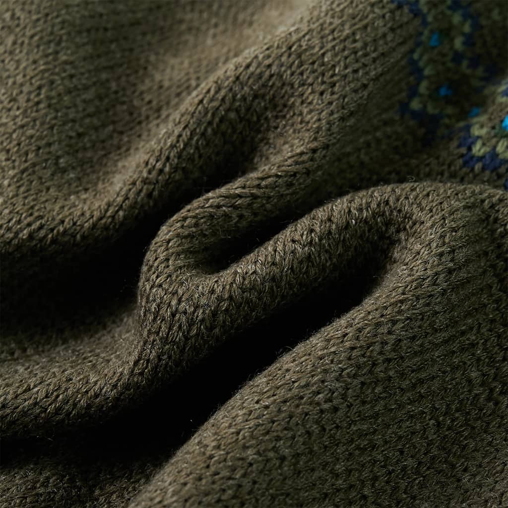 Gyerek pulóver kötött khaki 116