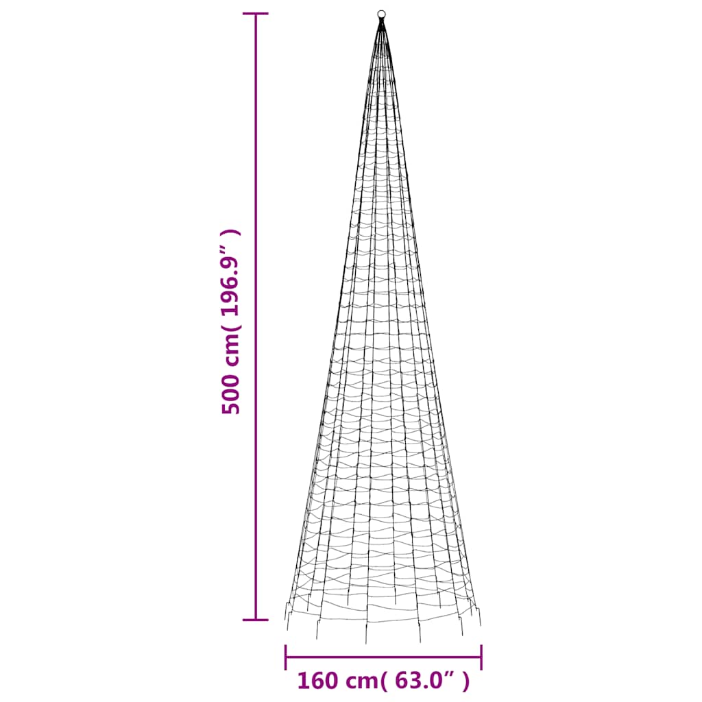 meleg fehér LED karácsonyfa 1534 LED 500 cm