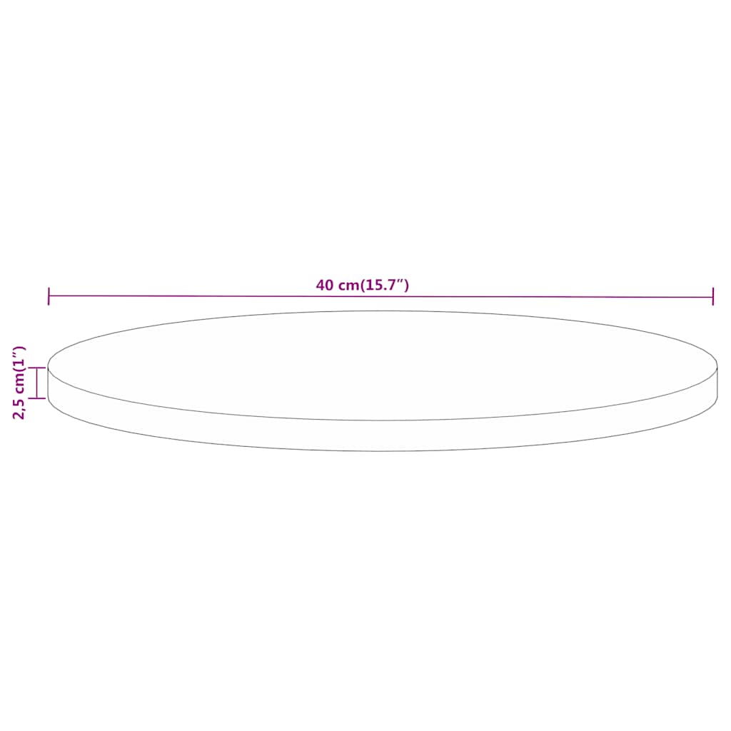 tömör újrahasznosított fa kerek asztallap Ø40 x 2,5 cm