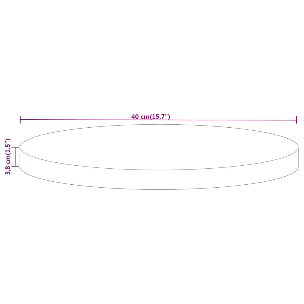tömör újrahasznosított fa kerek asztallap Ø40 x 3,8 cm
