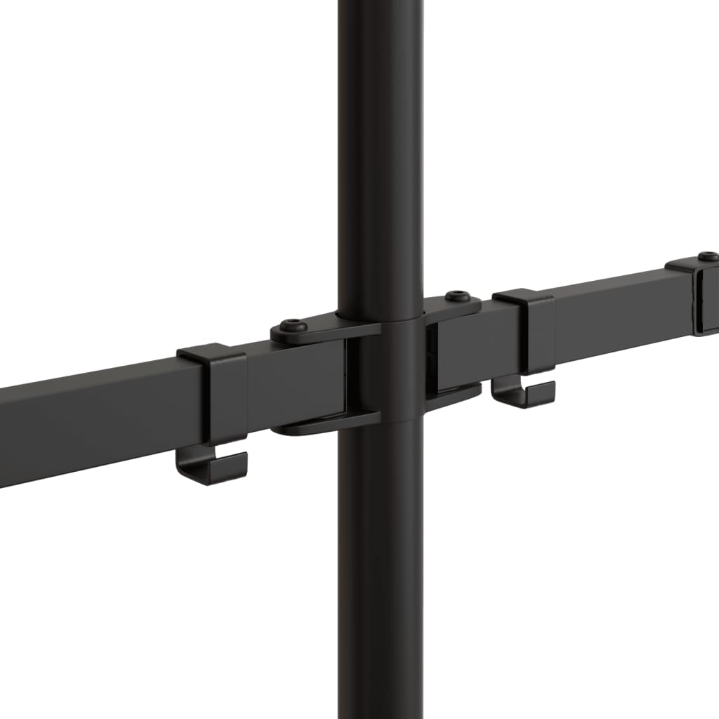 dupla fekete acél monitorállvány VESA 75/100 mm