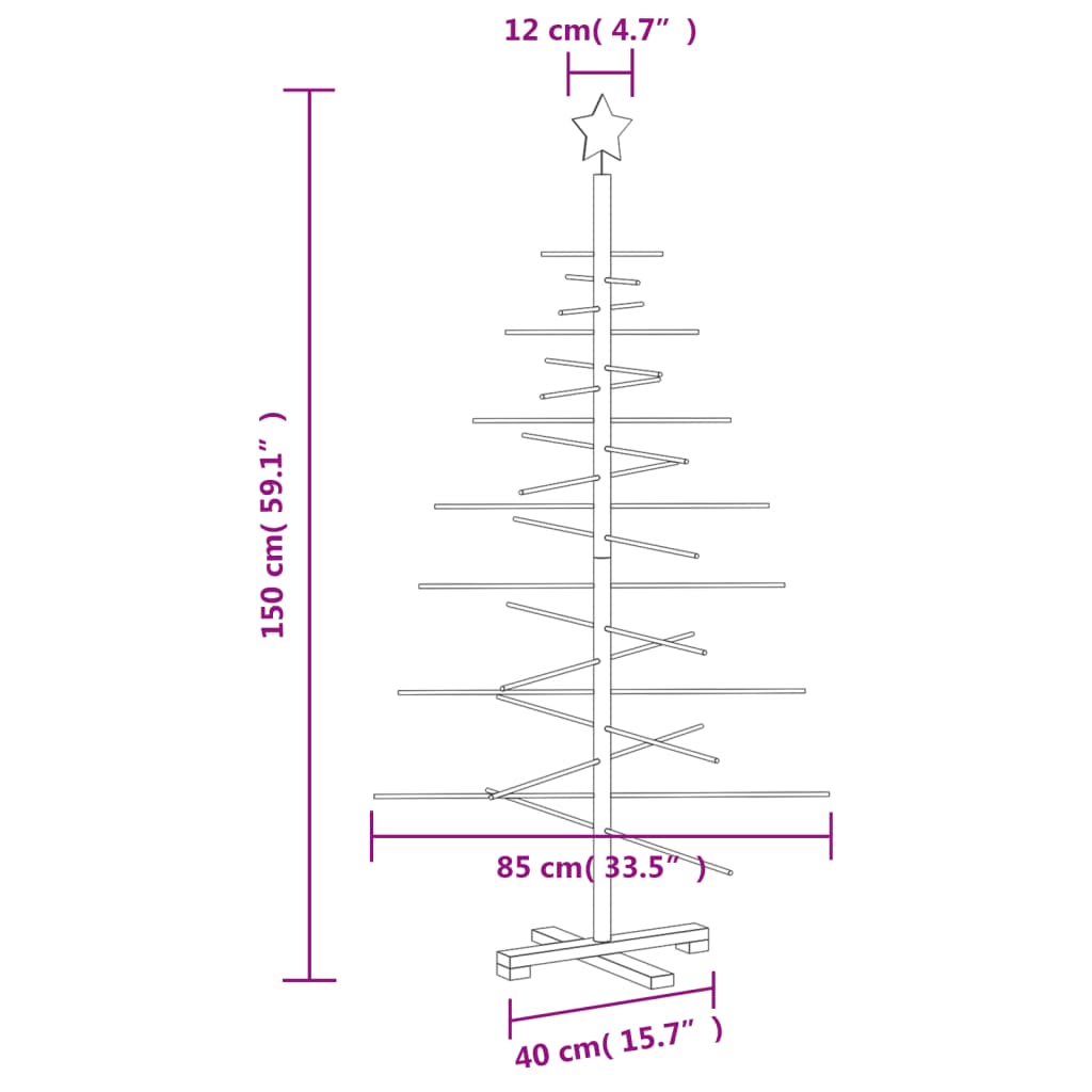 tömör fenyő karácsonyfa dekorációnak 150 cm