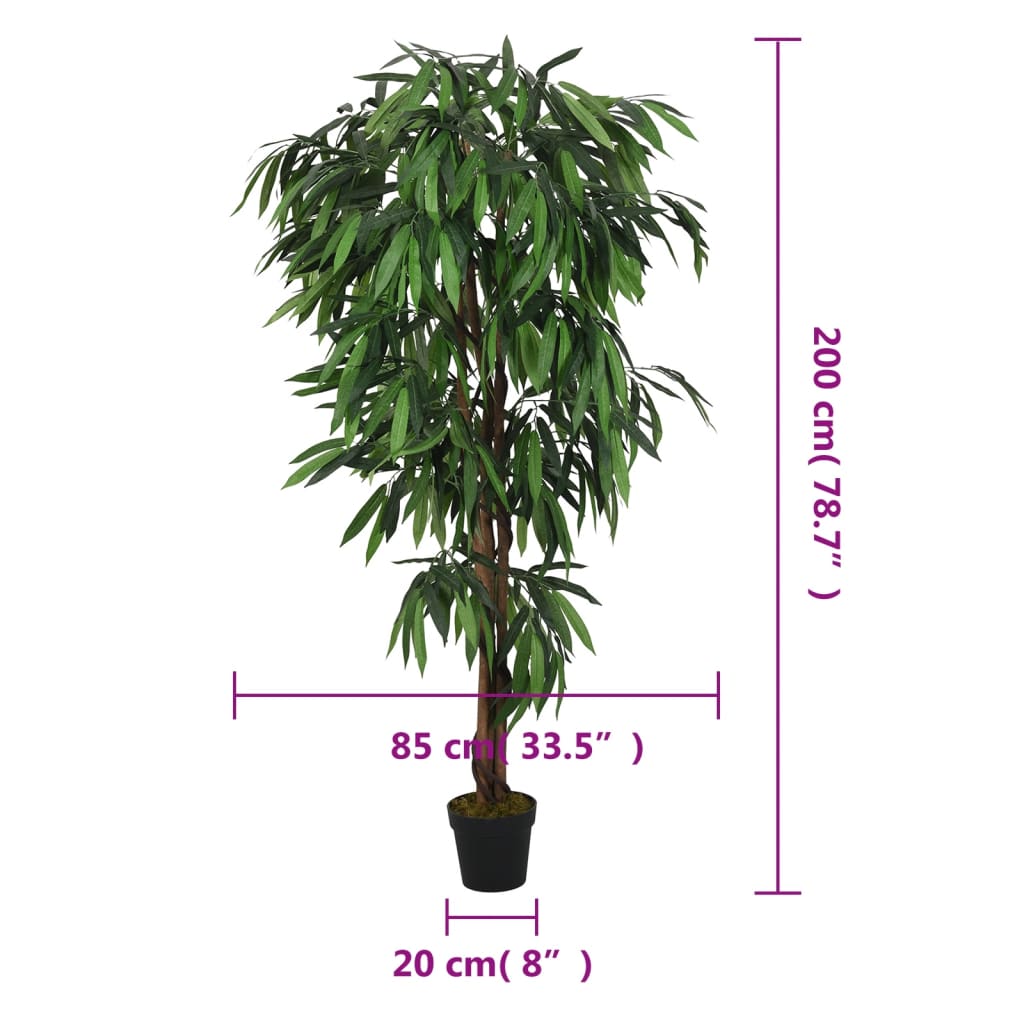 zöld mű mangófa 1050 levéllel 200 cm