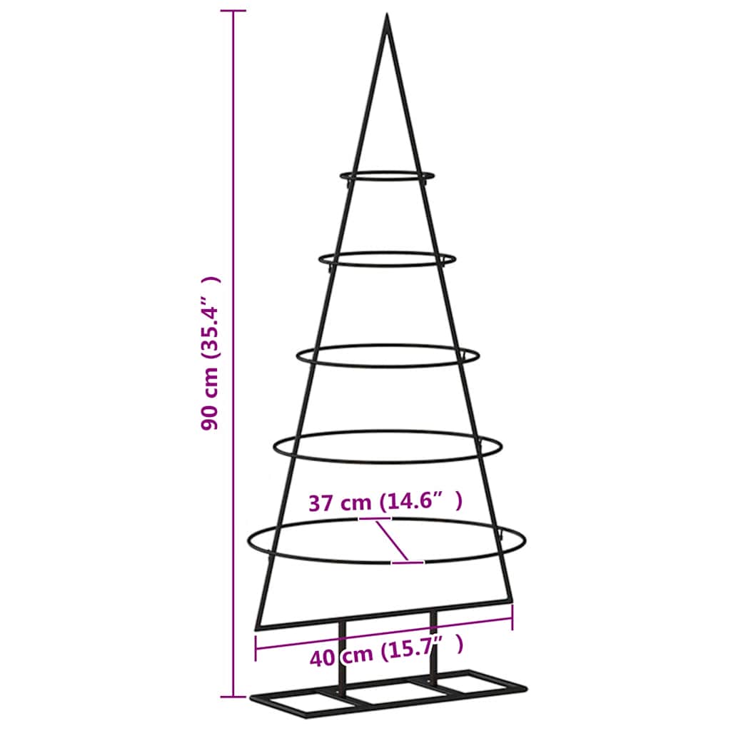 | Fém karácsonyfa | állvánnyal 90 cm Porszórt Acél
