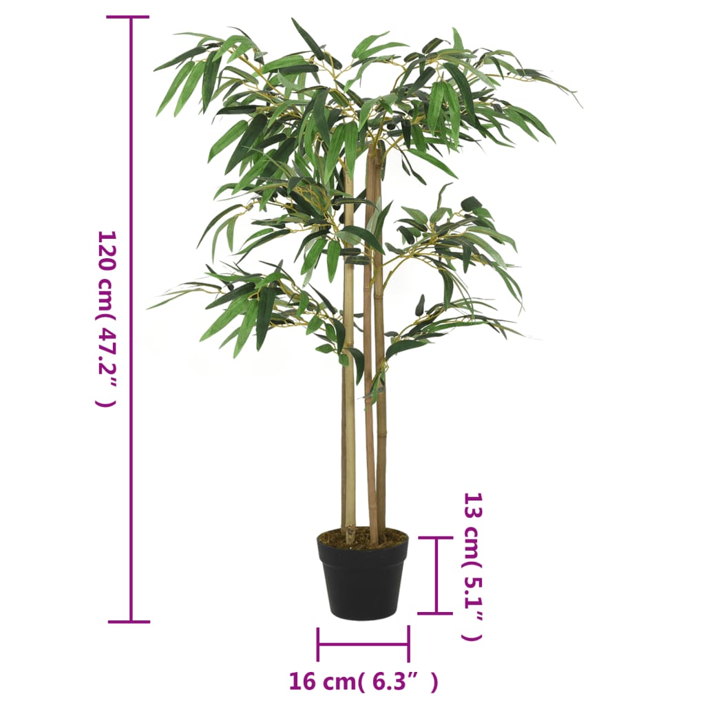 zöld mű bambusz fa 760 levéllel 120 cm