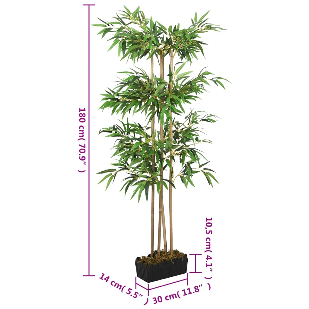 zöld mű bambusz fa 1216 levéllel 180 cm