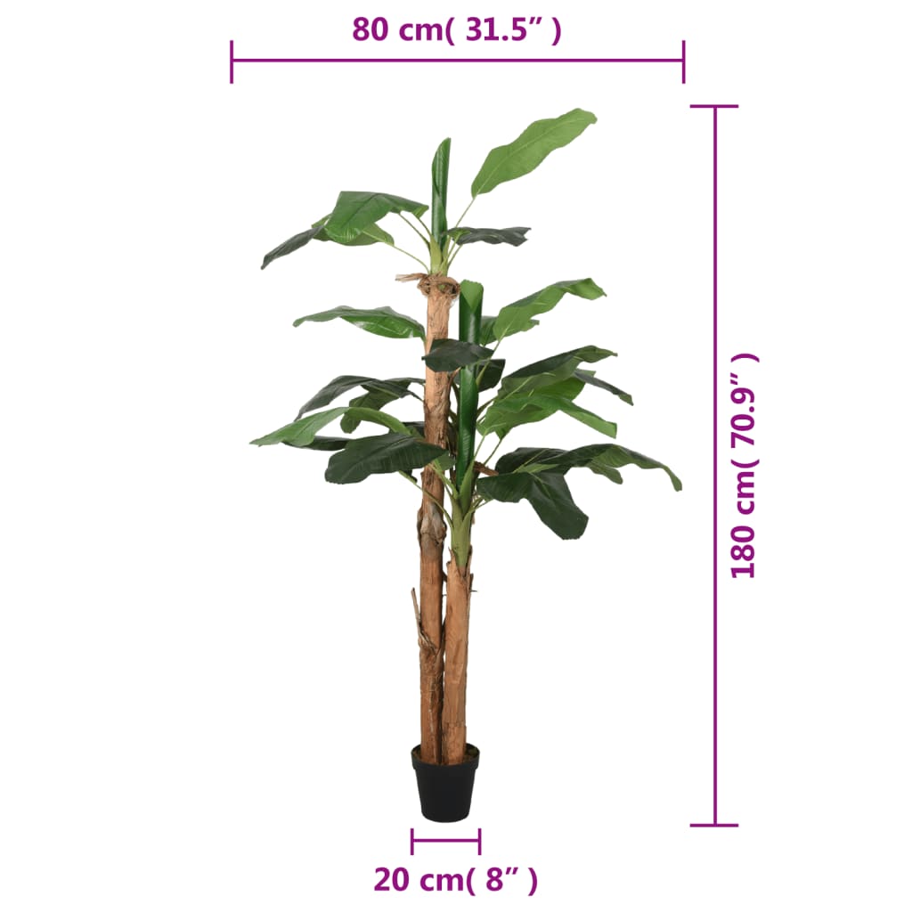 zöld mű banánfa 19 levéllel 180 cm