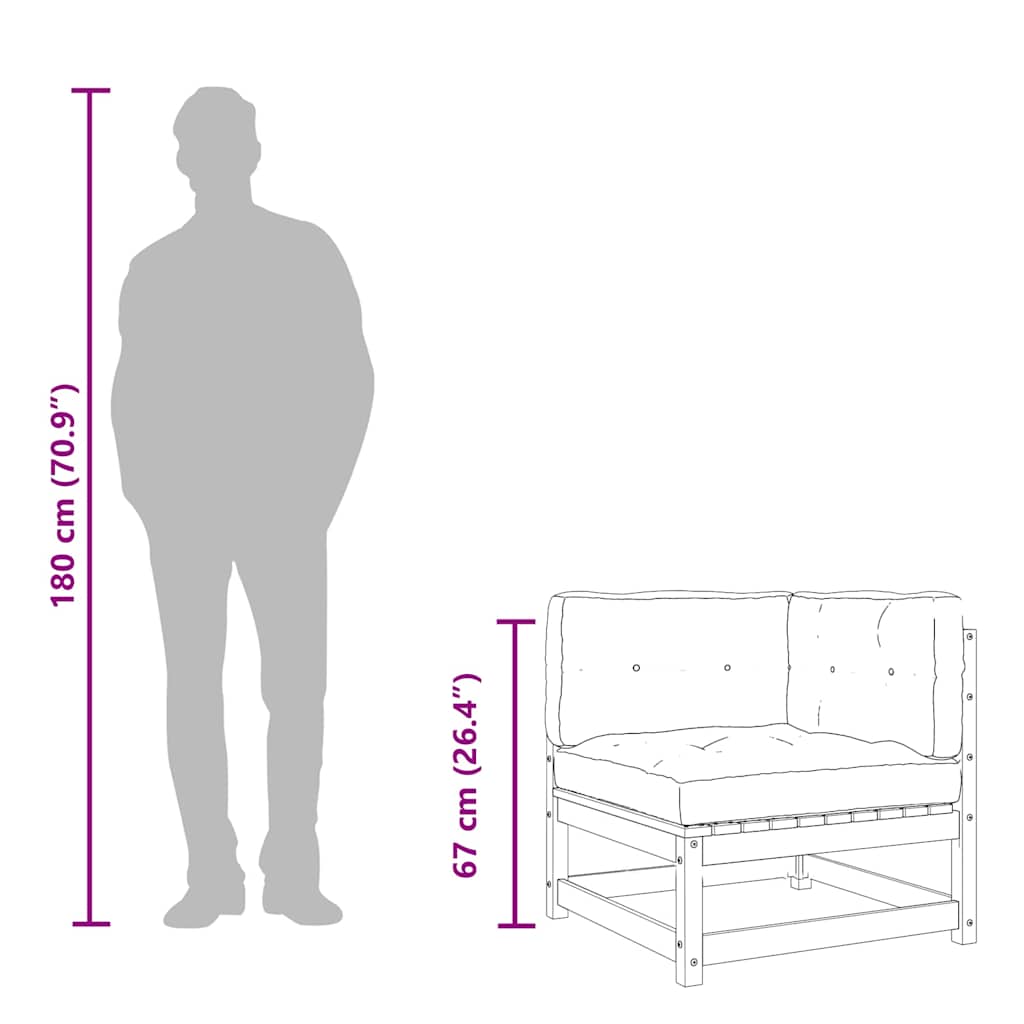 barna szövet kanapéfotel 60 cm